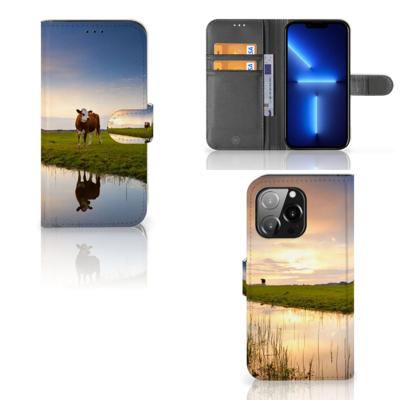 iPhone 13 Pro | Telefoonhoesje | Met pasjeshouder | Koe