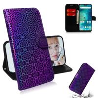Voor Xiaomi Redmi 6 Pro effen kleur kleurrijke magnetische Buckle horizontale Flip PU lederen draagtas met houder & kaartsleuven & portemonnee & Lanya