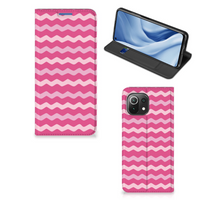 Xiaomi 11 Lite NE 5G | Mi 11 Lite Hoesje met Magneet Waves Pink