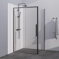 BRAUER Season douchecabine model B met schuifdeur helder glas 120x100x200 omkeerbaar incl. glascoating Season-Gunmetal
