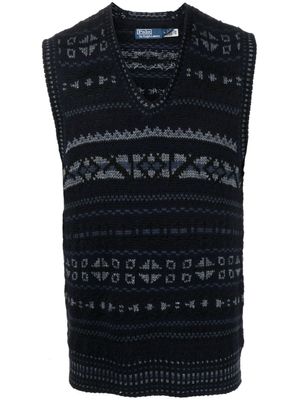 Polo Ralph Lauren débardeur Fair Isle en maille intarsia - Bleu
