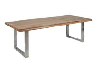 Eettafel MAMMUT 240cm tafelblad 60mm acaciahout honingkleurige afwerking - 40310