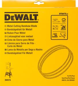 DeWalt Accessoires Lintzaagblad, 2215x6x0,6mm, 18TPI, bochten zagen in non-ferro en kunststof (t.b.v. DW876) - DT8475-QZ - DT8475-QZ