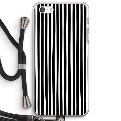 Stripes: iPhone 5 / 5S / SE Transparant Hoesje met koord