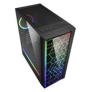 Sharkoon RGB LIT 100 Midi-tower PC-behuizing Zwart