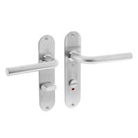 Deurkr.Recht ø16 mm slank schild WC 63 mm rvs