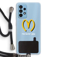 I'm lovin' you: Samsung Galaxy A52 Transparant Hoesje met koord