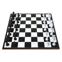 Reisspellen/bordspellen 2-in-1 set van schaken en erger je niet 35 x 30 cm