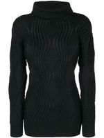 Issey Miyake Pre-Owned 80's textured slim jumper - Noir