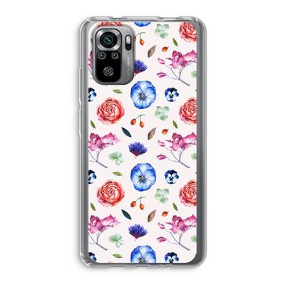 Bloemetjes: Xiaomi Redmi Note 10S Transparant Hoesje