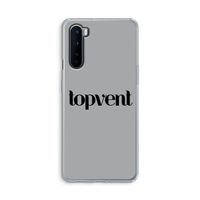 Topvent Grijs Zwart: OnePlus Nord Transparant Hoesje
