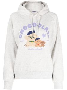 CHOCOOLATE hoodie en coton à imprimé graphique - Gris