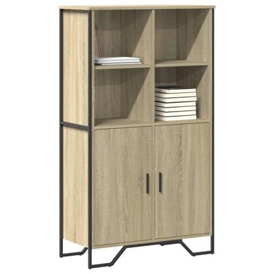Hoge kast 79,5x35,5x137,5 cm bewerkt hout sonoma eikenkleurig