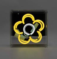 Mini Glazen Neon Box - Daisy - Geel