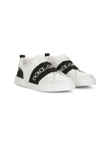 Dolce & Gabbana Kids baskets Portofino en cuir - Blanc