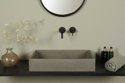 Beton Waschbecken, natürlich Beton rechteck 60×39 cm | BET-510nc