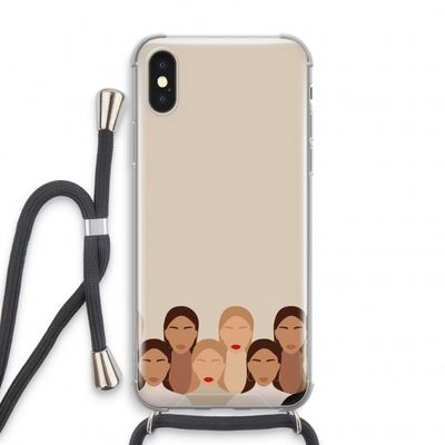 Girls girls girls: iPhone XS Transparant Hoesje met koord