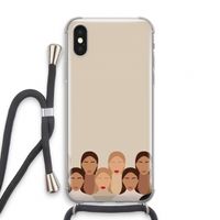 Girls girls girls: iPhone XS Transparant Hoesje met koord