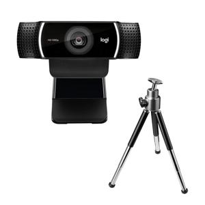 Logitech C922 Pro Stream Full HD-webcam 1920 x 1080 Pixel Standvoet, Klemhouder