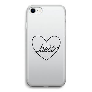 Best heart black: iPhone SE 2020 Transparant Hoesje
