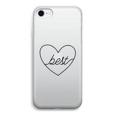 Best heart black: iPhone SE 2020 Transparant Hoesje