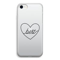 Best heart black: iPhone SE 2020 Transparant Hoesje