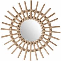 Wandspiegel - rond - rotan - D30 cm - bohemian/boho spiegel - thumbnail