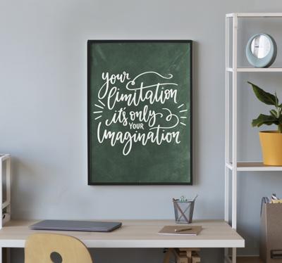 Verbeelding citaat poster met tekst