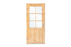 Extra hoge en brede enkele deur 99x209 cm 28-70 mm - linksdraaiend- - Hout- Tuindeco