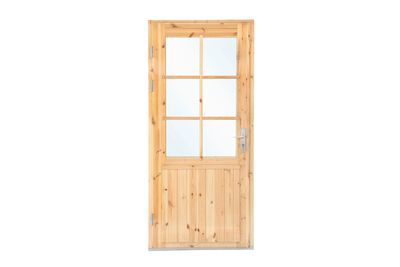 Extra hoge en brede enkele deur 99x209 cm 28-70 mm - linksdraaiend- - Hout- Tuindeco