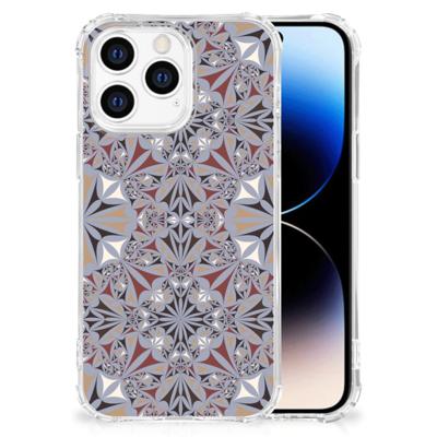 iPhone 14 Pro Anti-Shock Hoesje Flower Tiles iPhone 14 Pro Anti-Shock Hoesje Flower Tiles