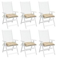 Palletkussens 6 st 50x50x7 cm oxford stof beige - thumbnail