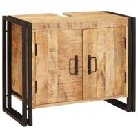Wastafelonderkast 71 x 33 x 58 cm Massief Mango Hout, Ijzer