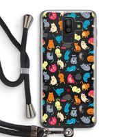 Kleurrijke katten: Samsung Galaxy J8 (2018) Transparant Hoesje met koord