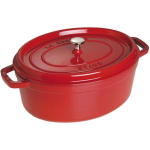 Staub Braadpan Ovaal Cocotte Kers - ø 31 cm / 5.5 liter