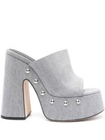 Vic Matie mules 140 mm en jean - Gris