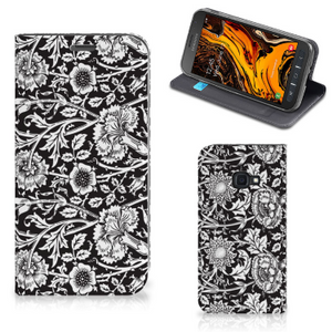 Samsung Galaxy Xcover 4s Smart Cover Black Flowers