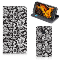 Samsung Galaxy Xcover 4s Smart Cover Black Flowers - thumbnail