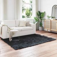 Nep Schapenvacht Tapijt Tafalla Zwart 160 x 230 cm Polyester