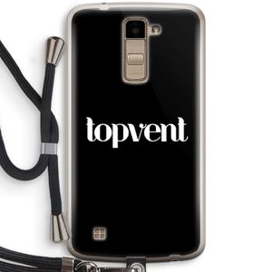 Topvent Zwart: LG K10 (2016) Transparant Hoesje met koord
