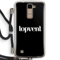 Topvent Zwart: LG K10 (2016) Transparant Hoesje met koord