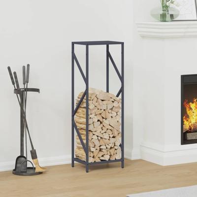 Brandhoutrek 34x25x100 cm koudgewalst staal antracietkleurig