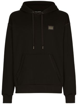 Dolce & Gabbana hoodie à étiquette logo - Noir