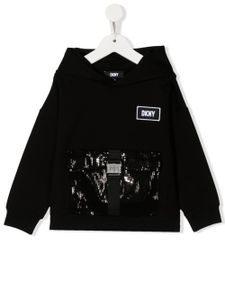 Dkny Kids hoodie brodé de sequins à manches longues - Noir