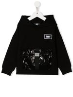 Dkny Kids hoodie brodé de sequins à manches longues - Noir - thumbnail