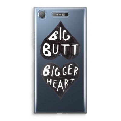 Big butt bigger heart: Sony Xperia XZ1 Transparant Hoesje
