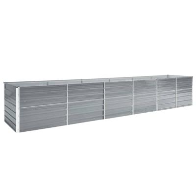 Plantenbak verhoogd 480x80x77 cm gegalvaniseerd staal grijs
