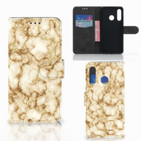 Huawei P30 Lite (2020) Bookcase Marmer Goud - thumbnail