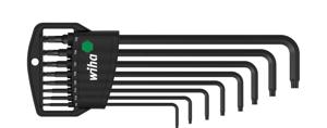 Wiha Stiftsleutelset | in Classic houder | TORX® | kogelkop | 9-delig | chemisch gezwart | in blister - 32395 - 32395