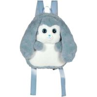 Fluffy Bag - GIPSY TOYS - Pluche rugzak - Blauw-wit konijn 30 cm